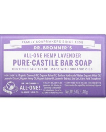 Dr Bronners Pure Castille Bar Soap Lavender
