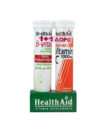 Health Aid B-vital 20 eff tabs & Δώρο Βιταμίνη C 1000 mg 20 eff tabs