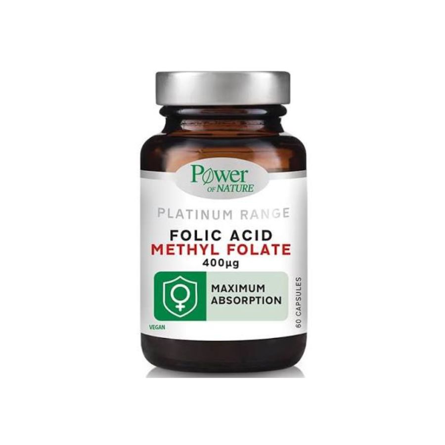 Power Health Platinum Range Folic Acid Methyl Folate 400μg, 60caps