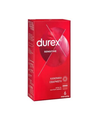 Durex  Sensitive Thin Feel Προφυλακτικά με Κανονική Εφαρμογή 6 τεμ