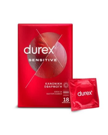 Durex  Sensitive Thin Feel Προφυλακτικά με Κανονική Εφαρμογή 18 τεμ
