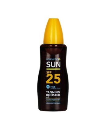 Helenvita Sun Tanning Booster Oil Spf25 Αδιάβροχο Αντηλιακό Λάδι Μεσσαίας Προστασίας, 200ml