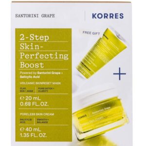 Korres Santorini Grape 2-Step Skin-Perfecting Boost Promo με Poreless Skin Cream Ενυδατικη Κρεμα-Gel Ελαφριας Υφης...