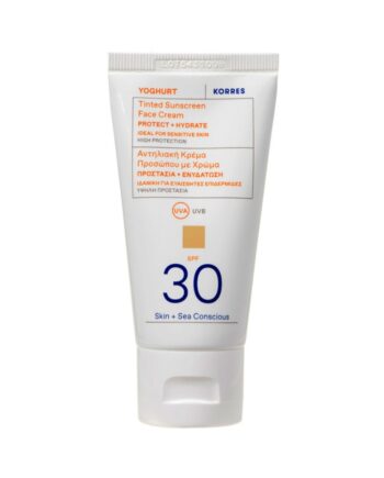 Korres Yoghurt Tinted Sunscreen Face Cream SPF30 Αντηλιακή Κρέμα Προσώπου με Χρώμα, 50ml