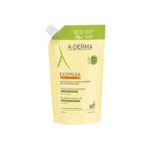 A-Derma Exomega Control Emollient Shower Oil Refill Μαλακτικο Λαδι Καθαρισμου για Ατοπικο Δερμα (Ανταλλακτικο), 500ml