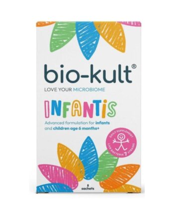 Bio-Kult Infantis Πολυδύναμη φόρμουλα με 7 προβιοτικά στελέχη, Ω-3 λιπαρά οξέα και βιταμίνη D3, για την εύρυθμη λειτουργία του ανοσοποιητικού και πεπτικού συστήματος βρεφών, νηπίων και μικρών παιδιών Πότε χρησιμοποιείται το Bio-Kult Infantis: Για την ενίσχυση του ανοσοποιητικού και πεπτικού συστήματος βρεφών, νηπίων και μικρών παιδιών Όταν πρόκειται να ταξιδέψετε, για την εύρυθμη λειτουργία του γαστρεντερικού συστήματος των μικρών παιδιών Παράλληλα με αντιβιοτική αγωγή Γιατί να επιλέξετε το Bio-Kult Infantis? Καινοτόμα σύνθεση με: - 7 ειδικά επιλεγμένα στελέχη προβιοτικών - υψηλή περιεκτικότητα σε Ω-3 λιπαρά οξέα - βιταμίνη D3, η οποία συμβάλλει στη φυσιολογική λειτουργία του ανοσοποιητικού συστήματος - σύμπλεγμα πρεβιοτικών Preplex (φρουκτοολιγοσακχαρίτες και κόμμι ακακίας) Εγγυημένα σταθερός αριθμός βακτηρίων μέχρι την ημερομηνία λήξης Ασφαλές από την 1η ημέρα ζωής του βρέφους Χωρίς ζάχαρη, τεχνητά χρώματα ή αρώματα Χωρίς την ανάγκη συντήρησης στο ψυγείο Ζωντανές καλλιέργειες βακτηρίων: Lactobacillus casei PXN 37 Lactobacillus rhamnosus PXN 54 Streptococcus thermophilus PXN 66 Lactobacillus acidophilus PXN 35 Bifidobacterium breve PXN 25 Lactobacillus delbrueckii ssp. bulgaricus PXN 39 Bifidobacterium infantis PXN 27 Δοσολογία και τρόπος χρήσης: Βρέφη 0-6 μηνών: 1/4 φακελίσκου την ημέρα, αναμεμειγμένος με νερό, γάλα ή φαγητό (πρέπει να καταναλωθεί 1 φακελίσκος ανά 4 ημέρες). Βρέφη 6-12 μηνών: 1/2 φακελίσκου την ημέρα, αναμεμειγμένος με νερό, γάλα ή φαγητό (πρέπει να καταναλωθεί 1 φακελίσκος ανά 2 ημέρες).Εάν το βρέφος αντιμετωπίζει έντονα προβλήματα, η δοσολογία μπορεί να αυξηθεί σε 1 φακελίσκο την ημέρα Παιδιά 1-5 ετών: 1 φακελίσκος την ημέρα αναμεμειγμένος με νερό, γάλα ή φαγητό - Αν προστεθεί σε ζεστό φαγητό ή ρόφημα, αναμείξτε το αμέσως πριν από την κατανάλωση. - Αν εξακολουθεί ο θηλασμός, μία δόση σκόνης μπορεί να αναμειχθεί με λίγο γάλα ή να τοποθετηθεί απευθείας στη θηλή πριν το θηλασμό, ή να χορηγείται απευθείας στο στόμα του βρέφους.