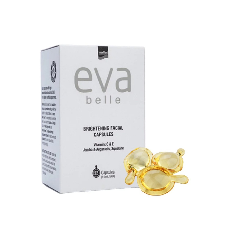 Intermed Eva Belle Brightening Facial Capsules Oρος Προσωπου για Λαμψη, 32caps