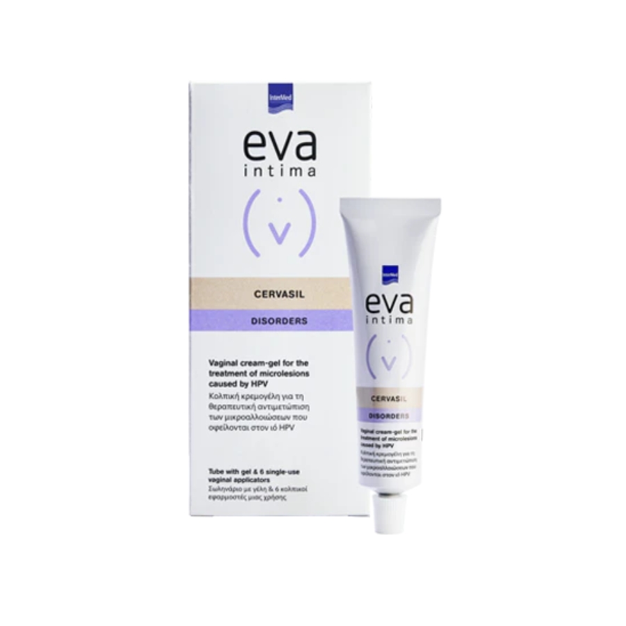 Intermed Eva Intima Cervasil Vaginal Cream-Gel Κολπικη Κρεμογελη για Αλλοιωσεις απο τον HPV, 30ml