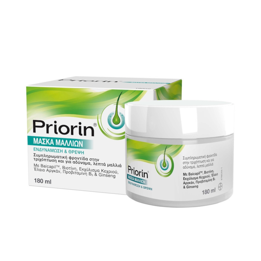 Priorin Hairmask Μασκα για Ενισχυση της Αναπτυξης & της Λαμψης των Μαλλιων, 180ml