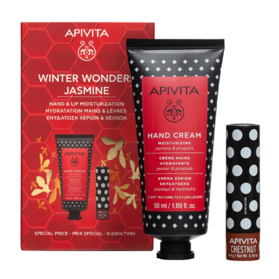 Apivita Promo Winter Wonders Jasmine Κρεμα Χεριων Ενυδατικη Κρεμα Χεριων Γιασεμι, 50ml