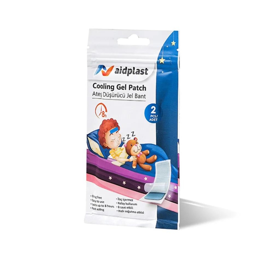 Aidplast Cooling Gel Patch Έμπλαστρο Υδρογέλης για την Μείωση του Πυρετού 2τμχ