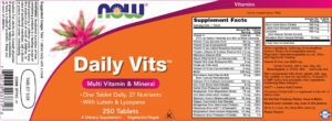 Now Daily Vits™ με Lutein & Lycopene 100 Tablets
