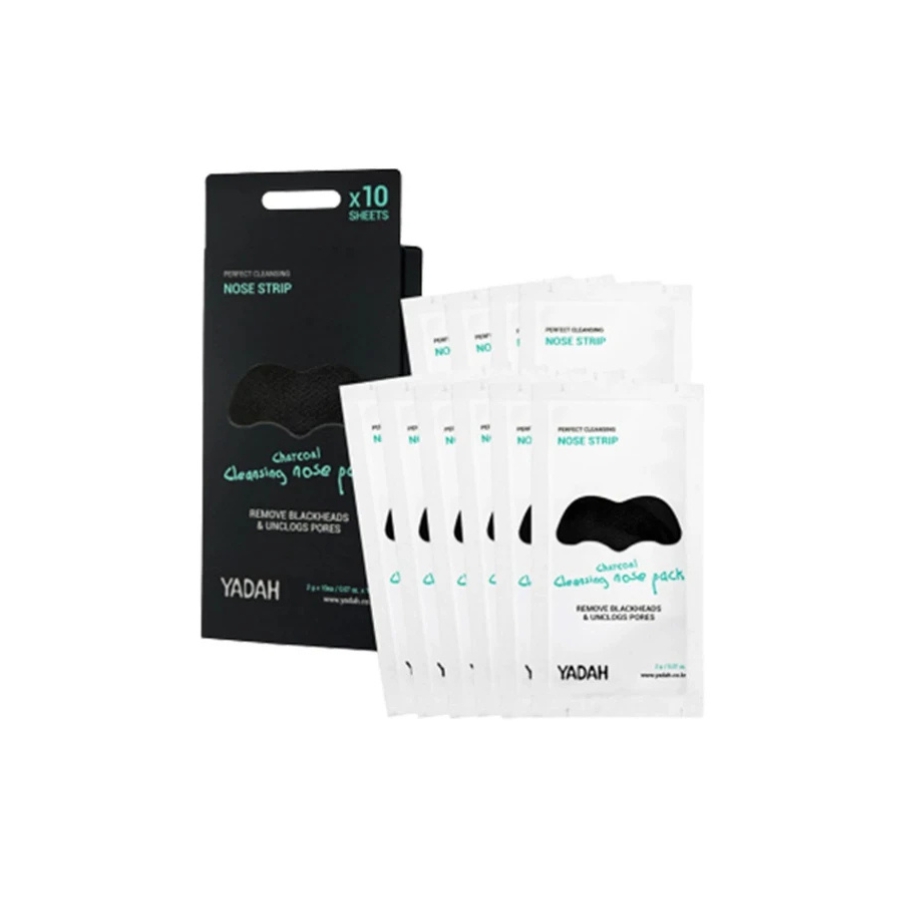 Yadah Charcoal Cleansing Nose Pack Ταινίες Καθαρισμού των Πόρων της Μύτης, 10τεμ